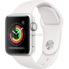 Apple Watch Series 3 (GPS, 42 mm) Cassa in Alluminio Argento e Cinturino Sport Bianco
